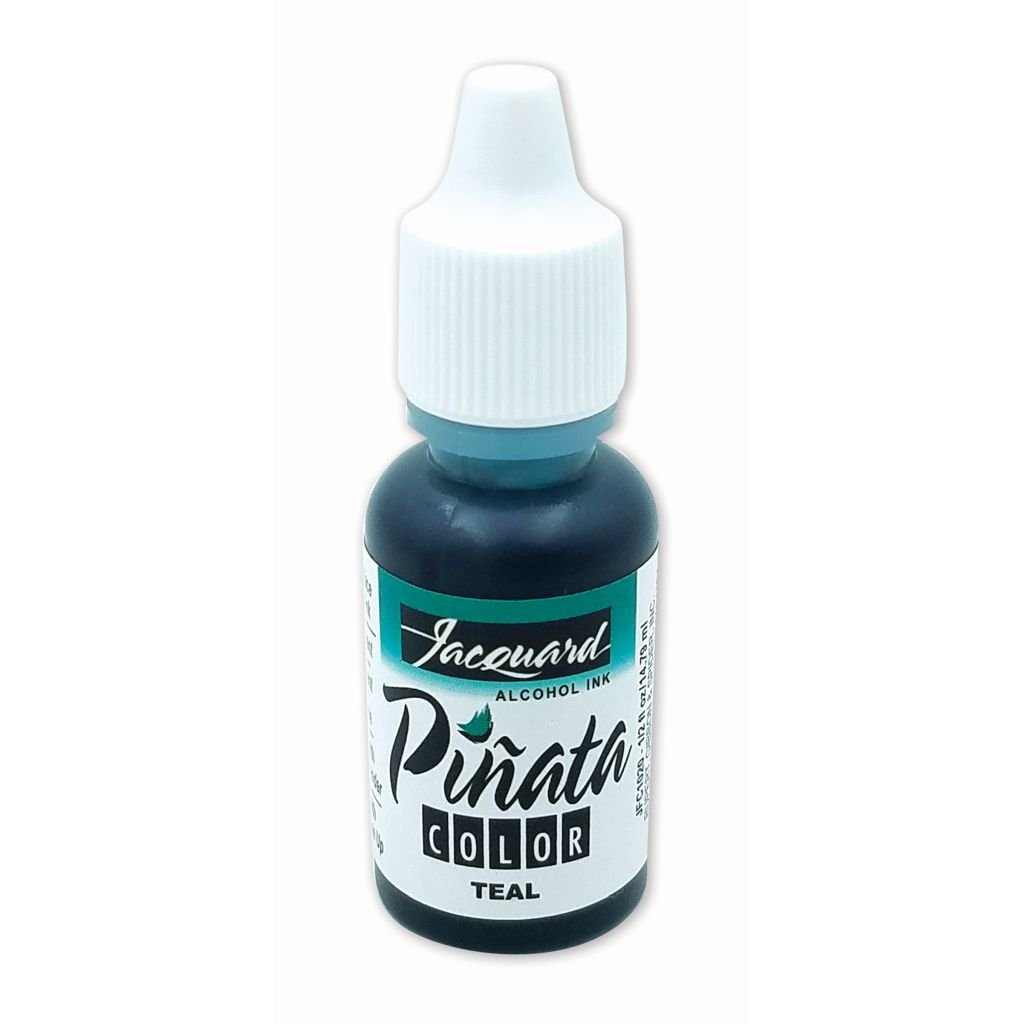 Jacquard Acid-Free Alcohol Inks - Pinata Colour - 14.79 ML (1/2 Oz) Bottle - Teal (020)