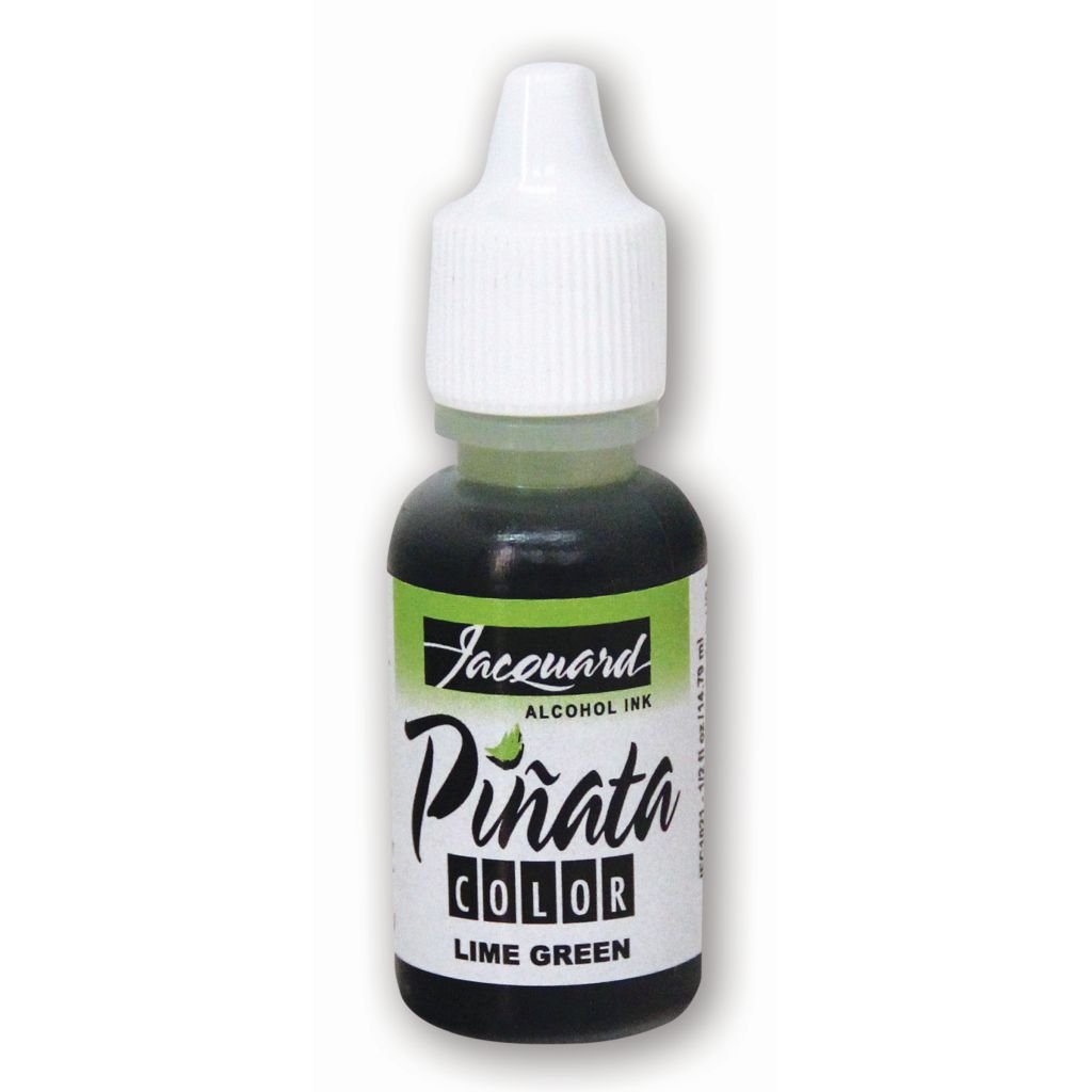 Jacquard Acid-Free Alcohol Inks - Pinata Colour - 14.79 ML (1/2 Oz) Bottle - Lime Green (021)