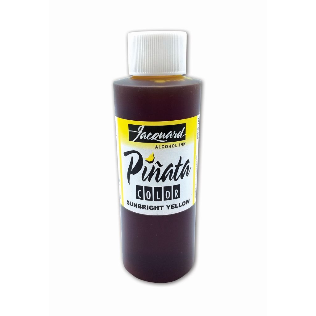 Jacquard Acid-Free Alcohol Inks - Pinata Colour - 118 ML (4 Oz) Bottle - Sunbright Yellow (002)