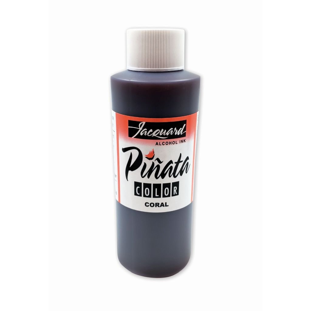 Jacquard Acid-Free Alcohol Inks - Pinata Colour - 118 ML (4 Oz) Bottle - Coral (008)