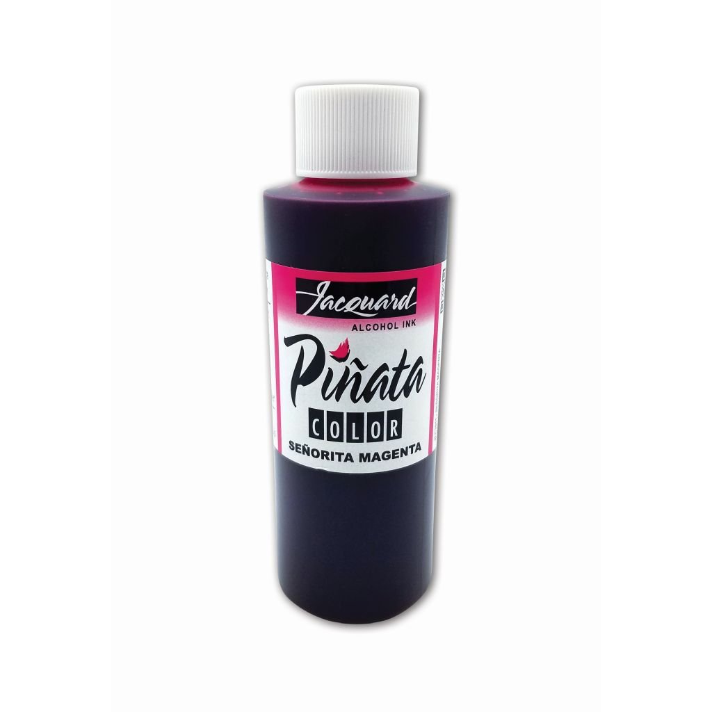 Jacquard Acid-Free Alcohol Inks - Pinata Colour - 118 ML (4 Oz) Bottle - Senorita Magenta (011)