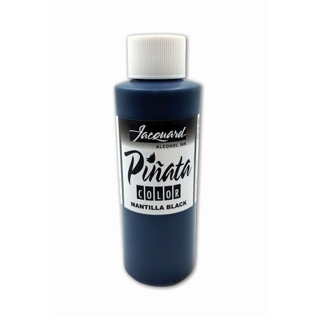 Jacquard Acid-Free Alcohol Inks - Pinata Colour - 118 ML (4 Oz) Bottle - Mantilla Black (031)