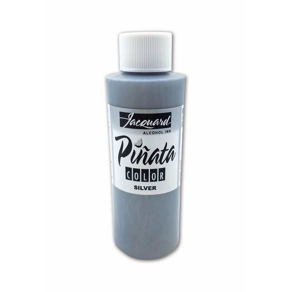 Jacquard Acid-Free Alcohol Inks - Pinata Colour - 118 ML (4 Oz) Bottle - Silver (033)