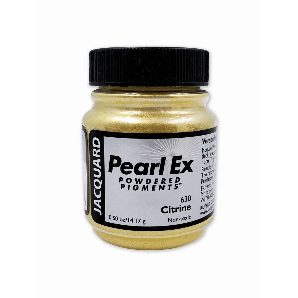 Jacquard Pearl Ex Powdered Pigments - 0.50 Oz (14.17 GM) Jar - Citrine (630)