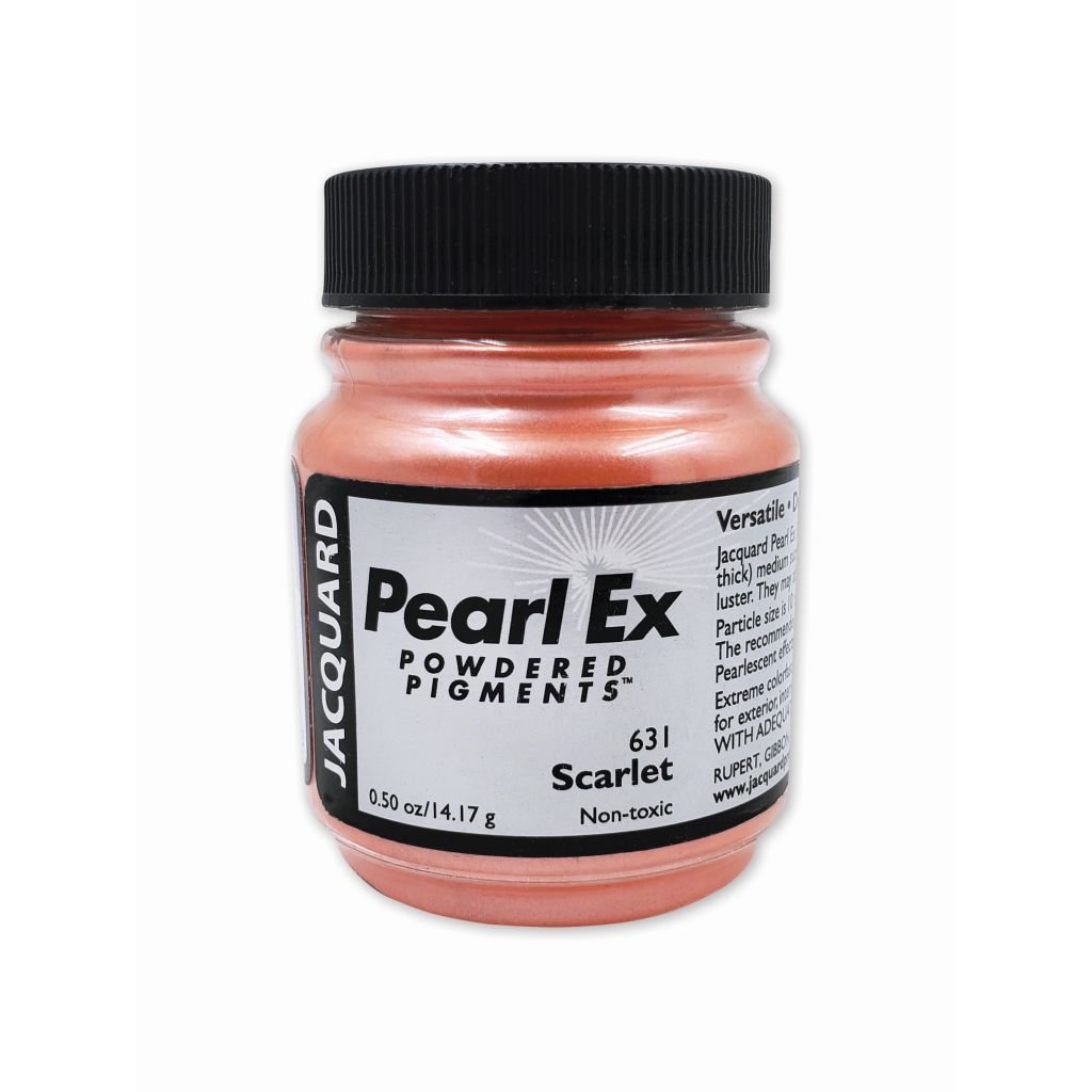 Jacquard Pearl Ex Powdered Pigments - 0.50 Oz (14.17 GM) Jar - Scarlet (631)