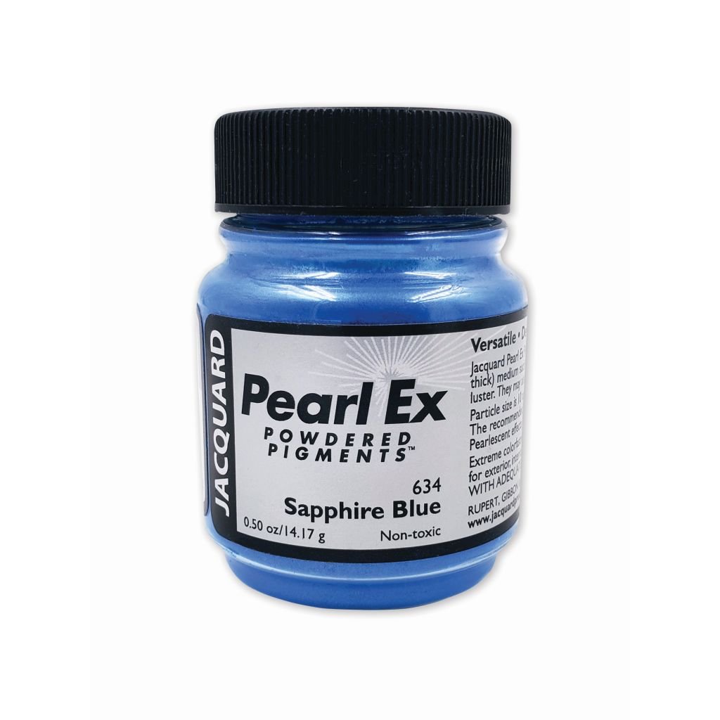 Jacquard Pearl Ex Powdered Pigments - 0.50 Oz (14.17 GM) Jar - Sapphire Blue (634)