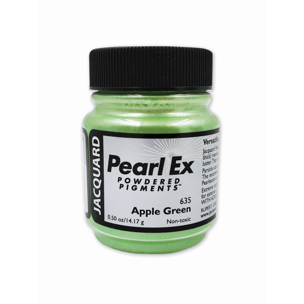Jacquard Pearl Ex Powdered Pigments - 0.50 Oz (14.17 GM) Jar - Apple Green (635)