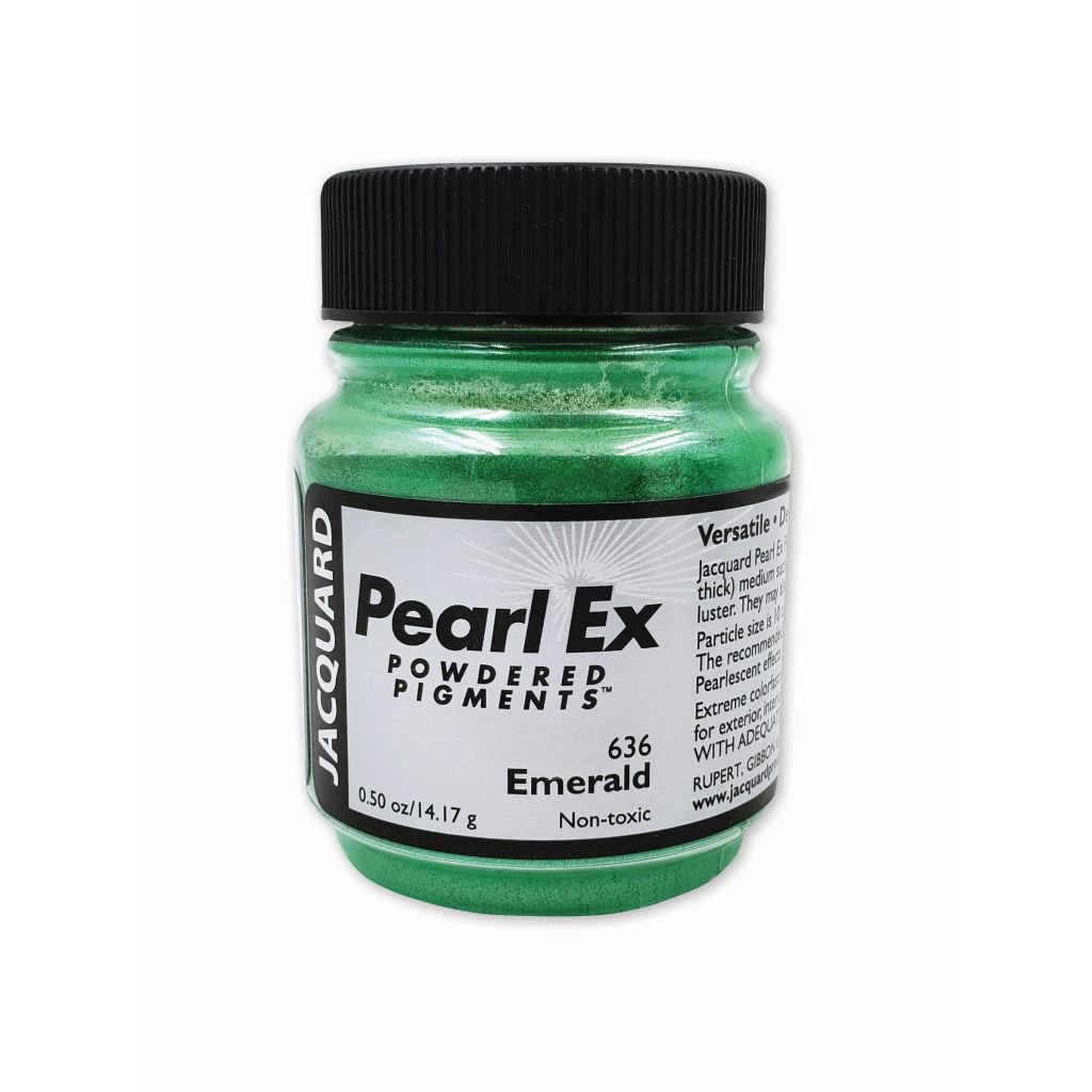 Jacquard Pearl Ex Powdered Pigments - 0.50 Oz (14.17 GM) Jar - Emerald (636)
