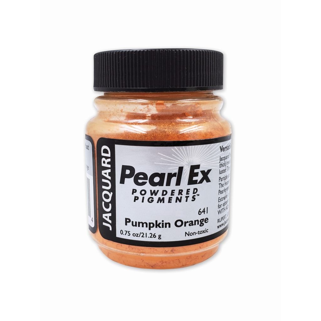 Jacquard Pearl Ex Powdered Pigments - 0.75 Oz (21.26 GM) Jar - Pumpkin Orange (641)