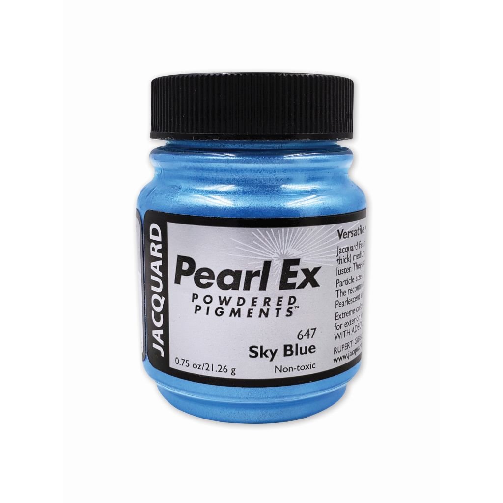 Jacquard Pearl Ex Powdered Pigments - 0.75 Oz (21.26 GM) Jar - Sky Blue (647)