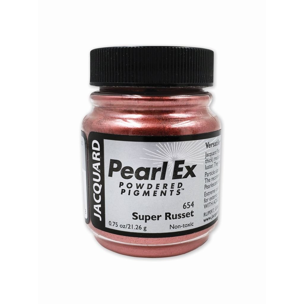 Jacquard Pearl Ex Powdered Pigments - 0.75 Oz (21.26 GM) Jar - Super Russet (654)