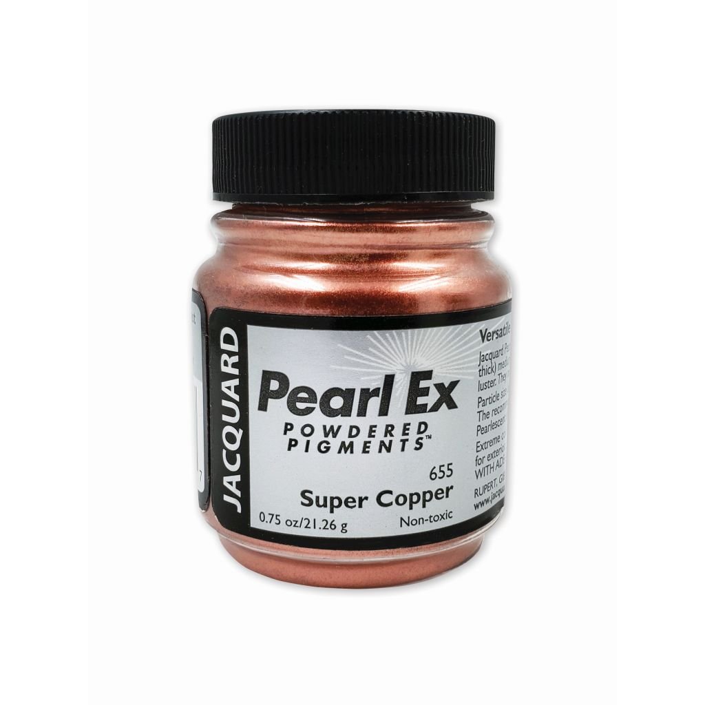 Jacquard Pearl Ex Powdered Pigments - 0.75 Oz (21.26 GM) Jar - Super Copper (655)