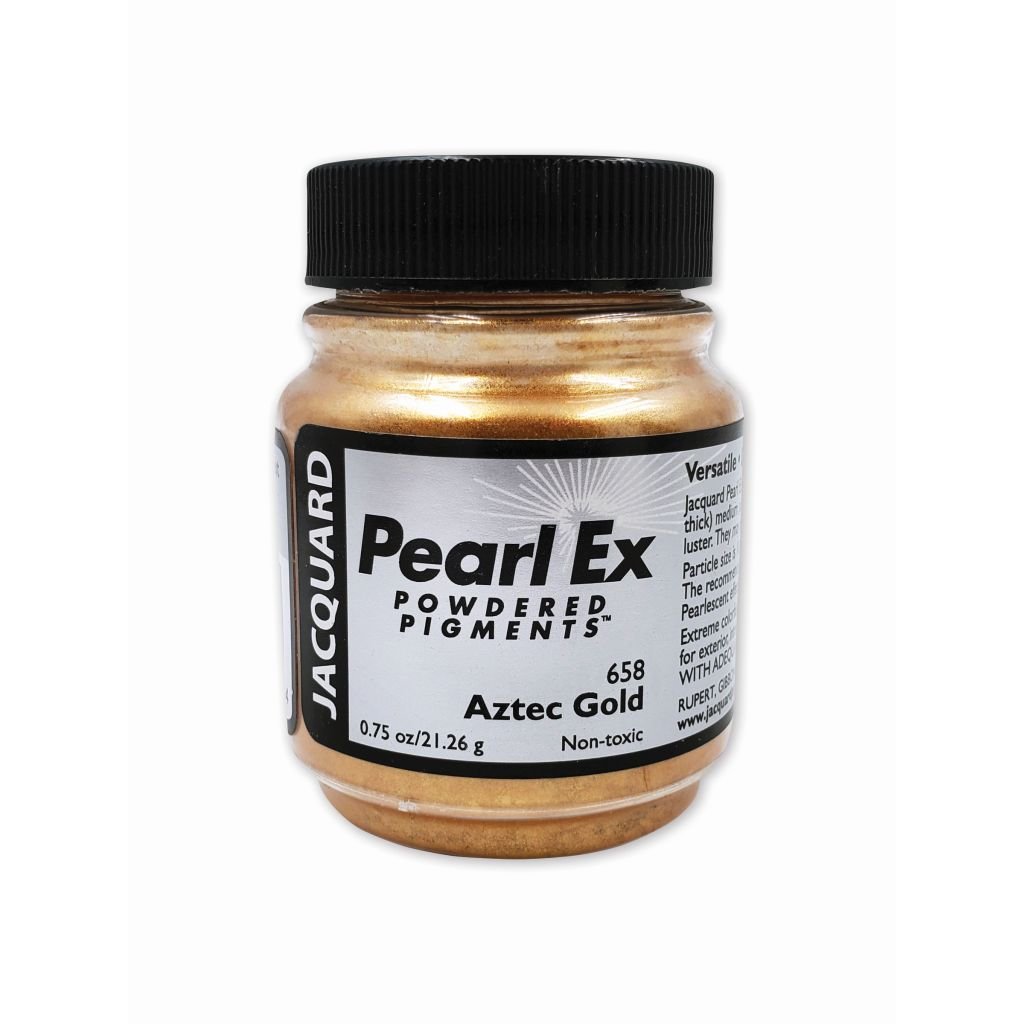Jacquard Pearl Ex Powdered Pigments - 0.75 Oz (21.26 GM) Jar - Aztec Gold (658)
