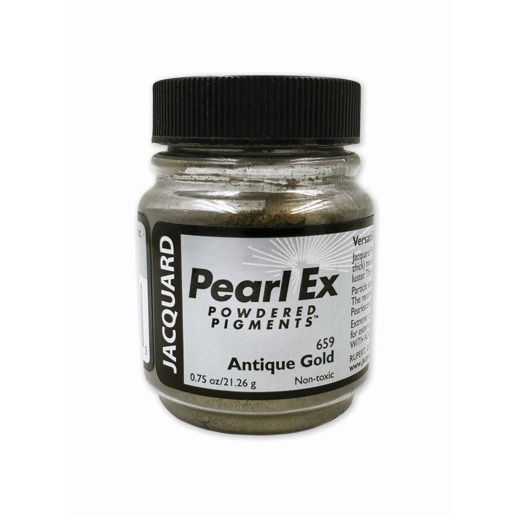 Jacquard Pearl Ex Powdered Pigments - 0.75 Oz (21.26 GM) Jar - Antique Gold (659)