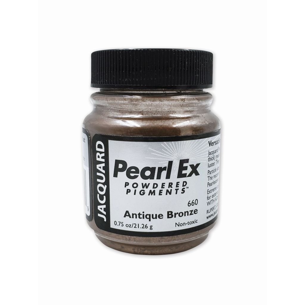 Jacquard Pearl Ex Powdered Pigments - 0.75 Oz (21.26 GM) Jar - Antique Bronze (660)
