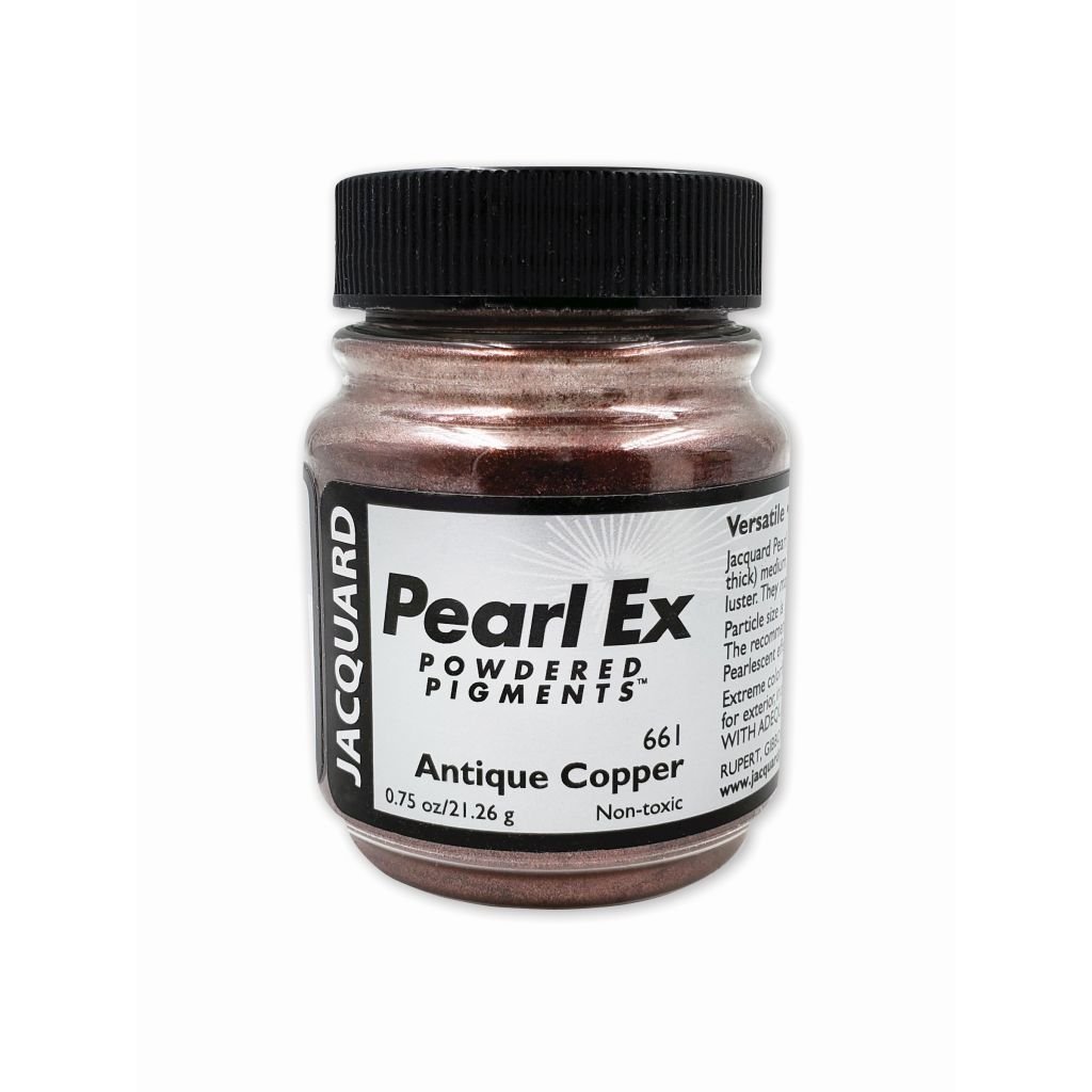 Jacquard Pearl Ex Powdered Pigments - 0.75 Oz (21.26 GM) Jar - Antique Copper (661)