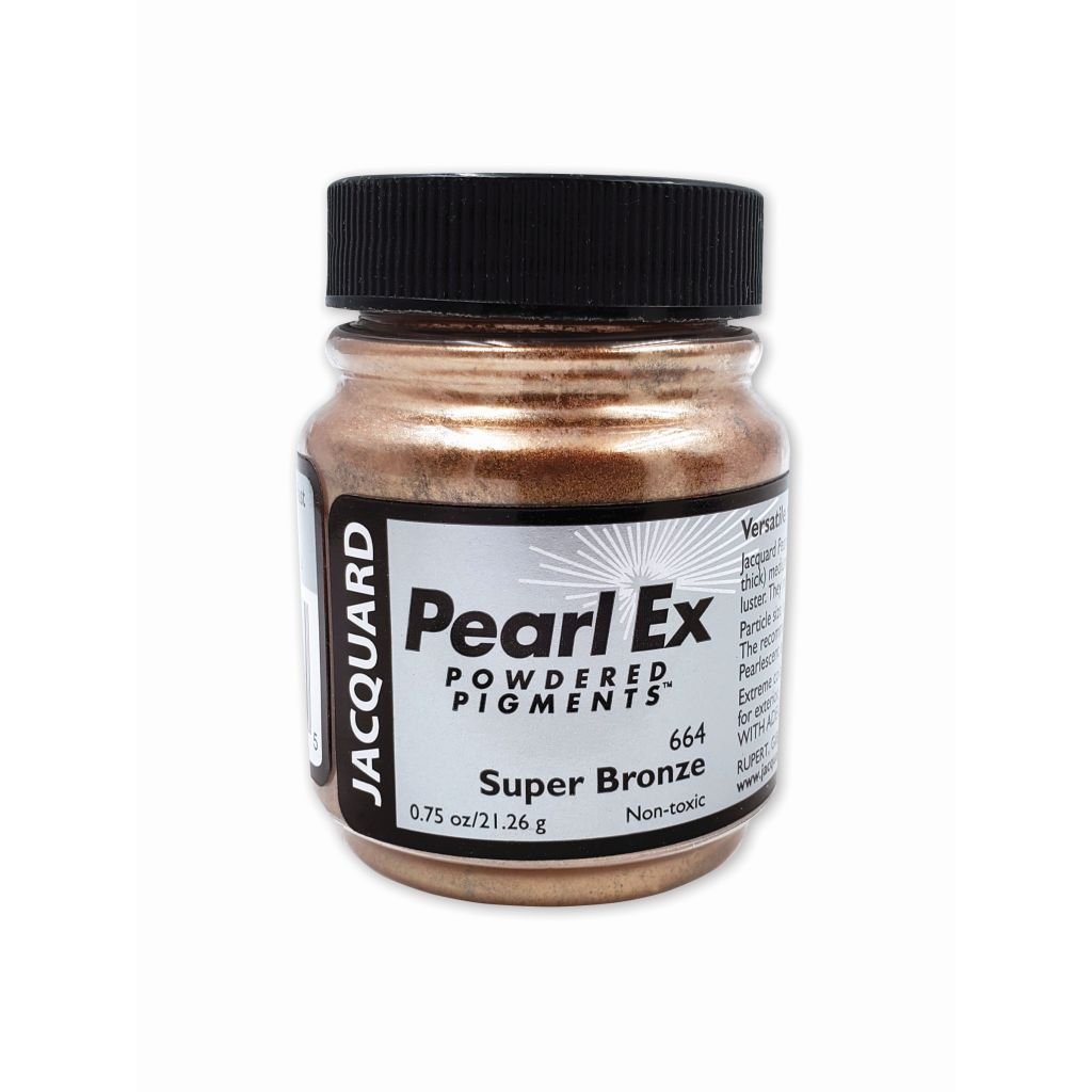 Jacquard Pearl Ex Powdered Pigments - 0.75 Oz (21.26 GM) Jar - Super Bronze (664)