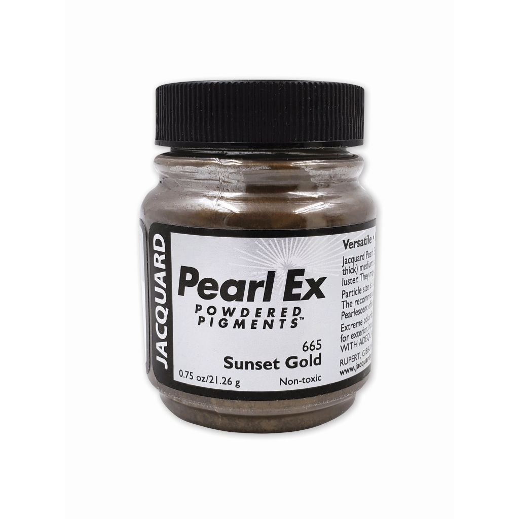 Jacquard Pearl Ex Powdered Pigments - 0.75 Oz (21.26 GM) Jar - Sunset Gold (665)