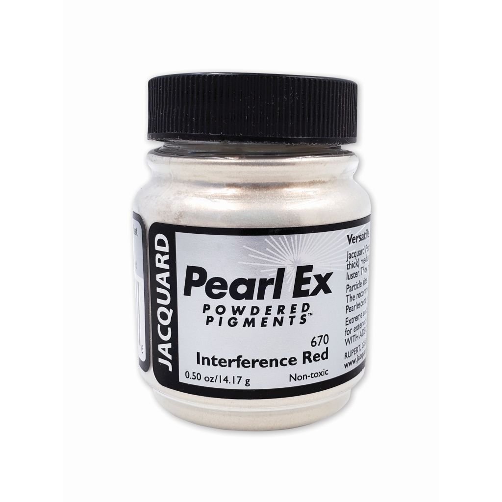 Jacquard Pearl Ex Powdered Pigments - 0.50 Oz (14.17 GM) Jar - Interference Red (670)