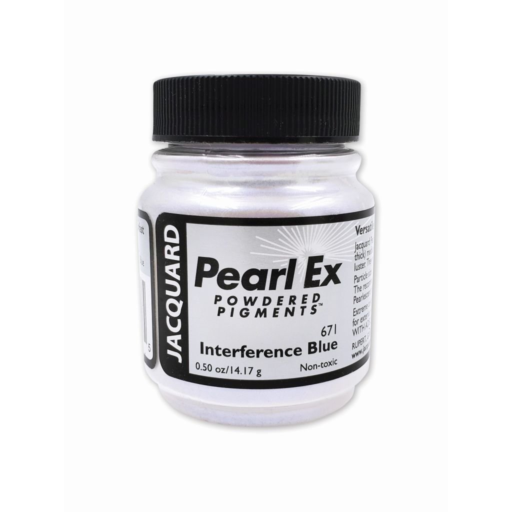 Jacquard Pearl Ex Powdered Pigments - 0.50 Oz (14.17 GM) Jar - Interference Blue (671)