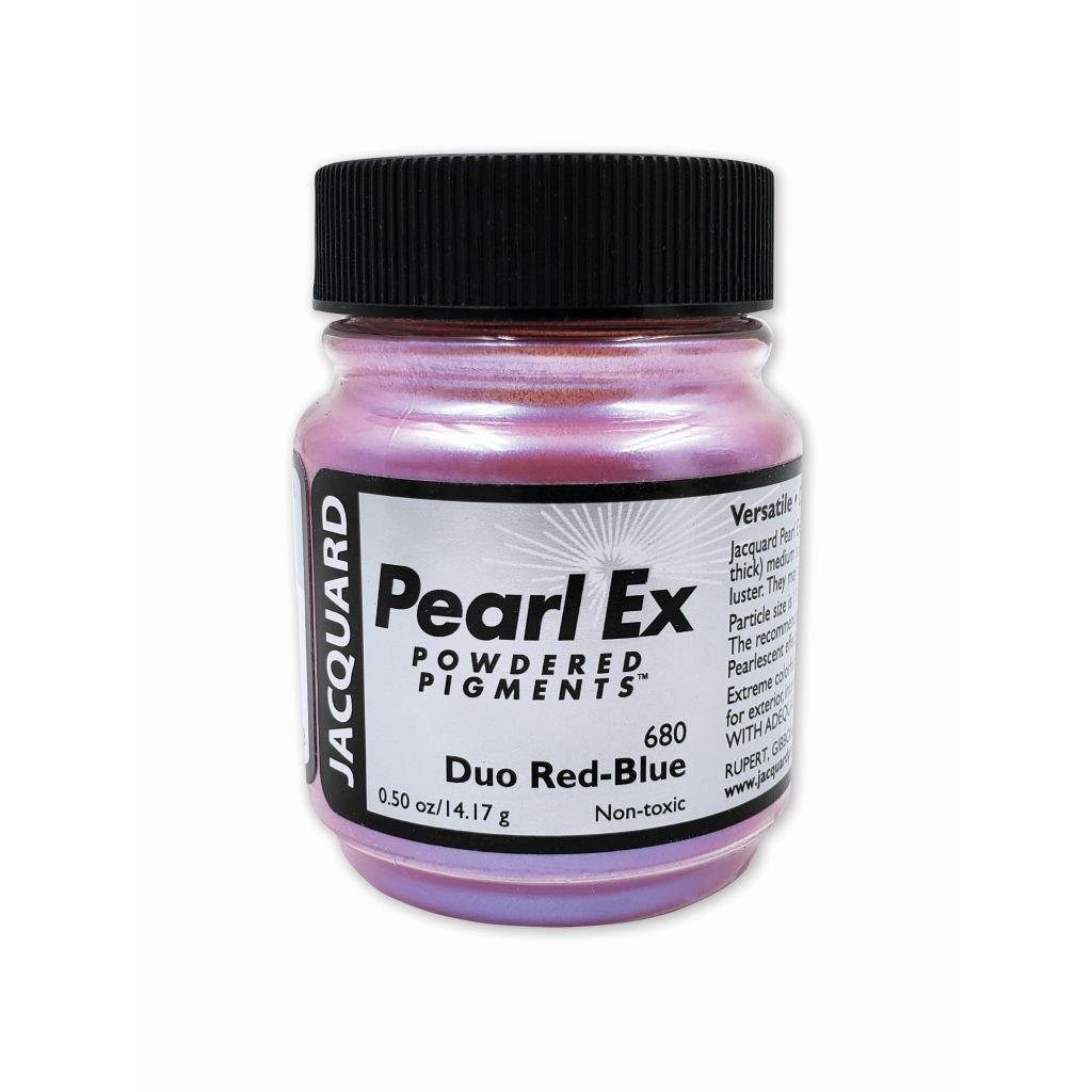 Jacquard Pearl Ex Powdered Pigments - 0.50 Oz (14.17 GM) Jar - Duo Red-Blue (680)