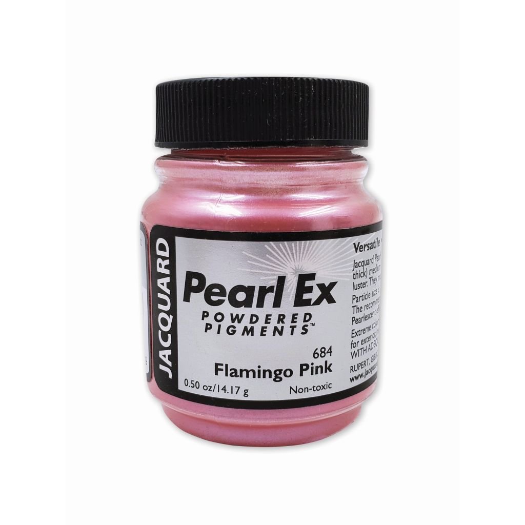Jacquard Pearl Ex Powdered Pigments - 0.50 Oz (14.17 GM) Jar - Flamingo Pink (684)