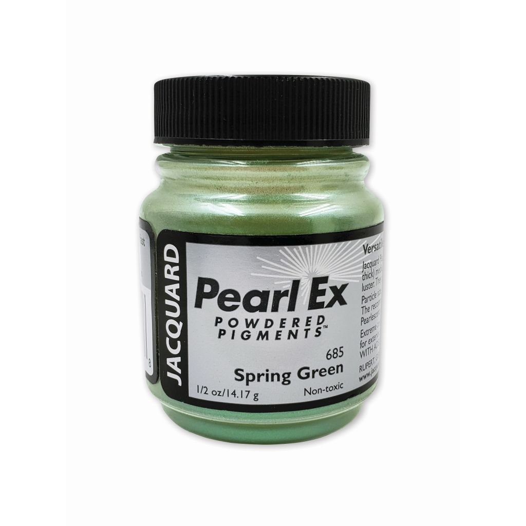 Jacquard Pearl Ex Powdered Pigments - 0.50 Oz (14.17 GM) Jar - Spring Green (685)