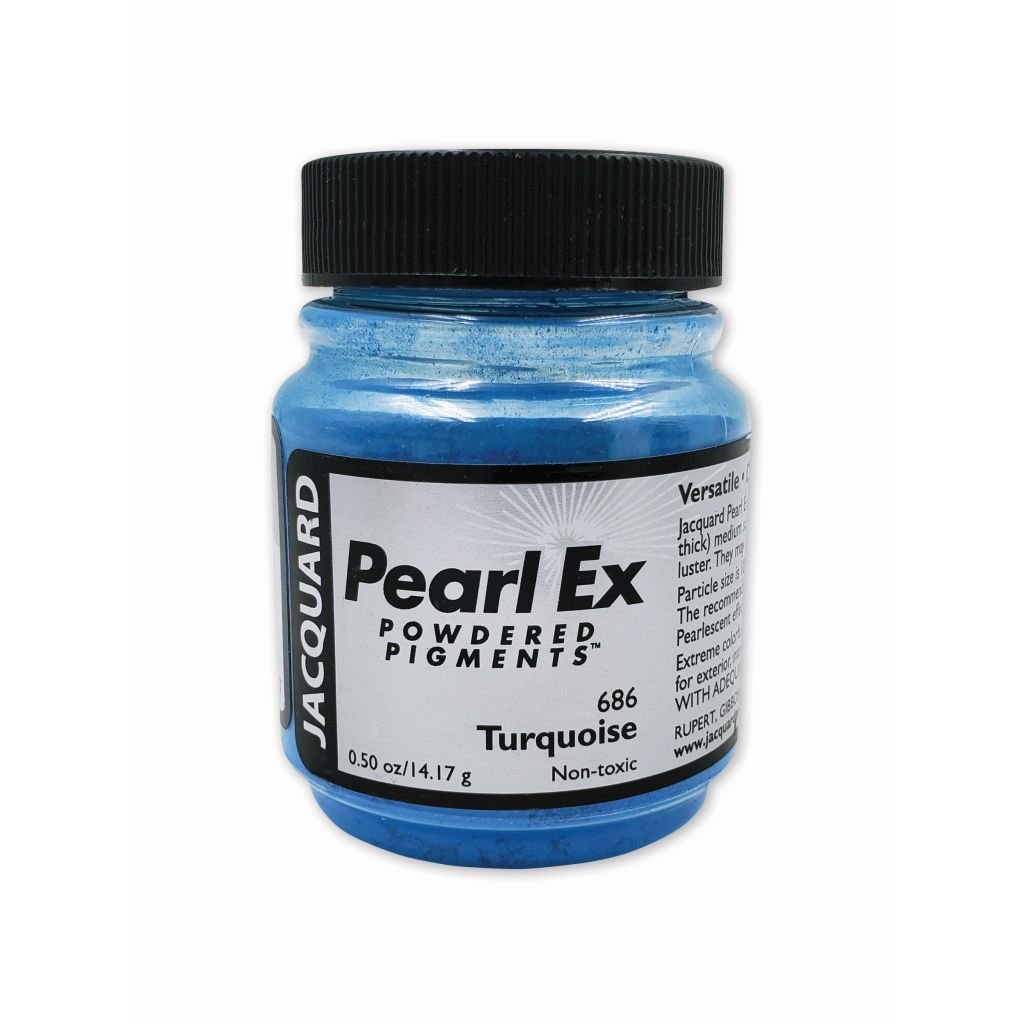 Jacquard Pearl Ex Powdered Pigments - 0.50 Oz (14.17 GM) Jar - Turquoise (686)