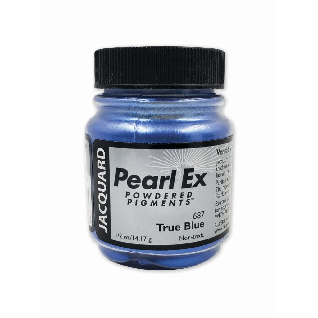 Jacquard Pearl Ex Powdered Pigments - 0.50 Oz (14.17 GM) Jar - True Blue (687)