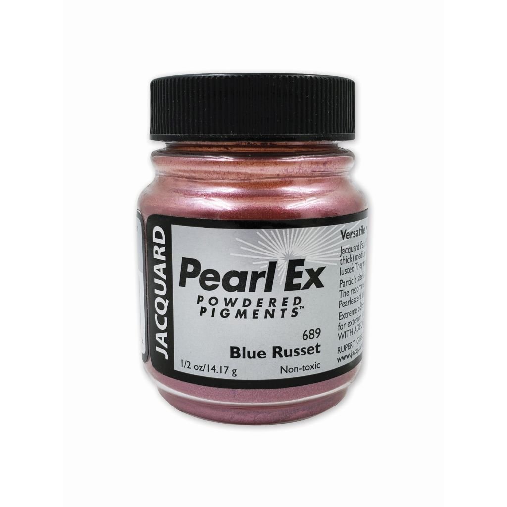 Jacquard Pearl Ex Powdered Pigments - 0.50 Oz (14.17 GM) Jar - Blue Russet (689)