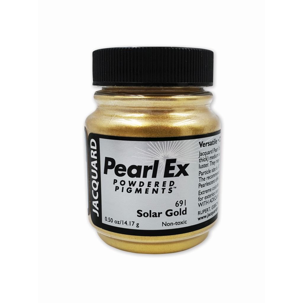 Jacquard Pearl Ex Powdered Pigments - 0.50 Oz (14.17 GM) Jar - Solar Gold (691)