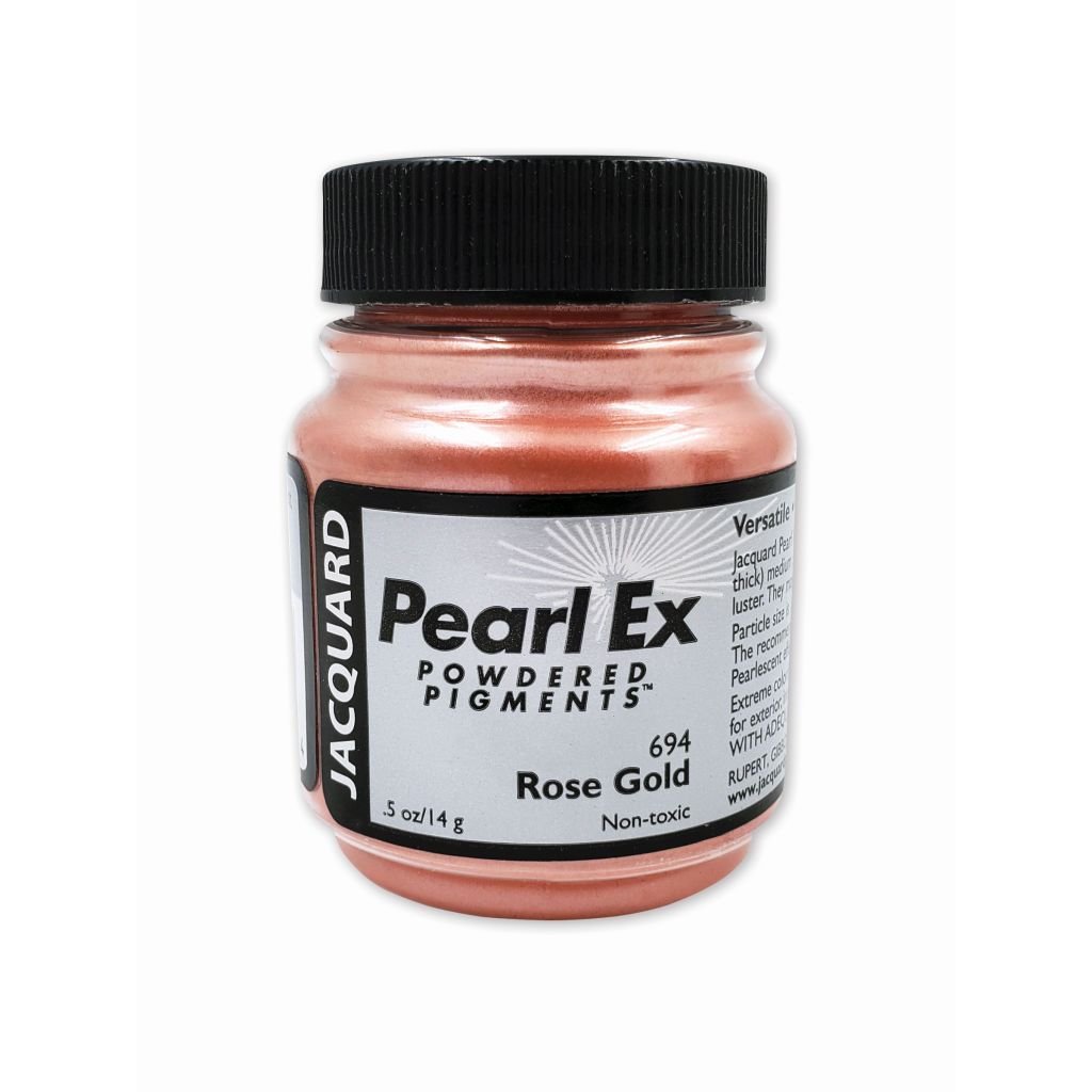 Jacquard Pearl Ex Powdered Pigments - 0.50 Oz (14.17 GM) Jar - Rose Gold (694)