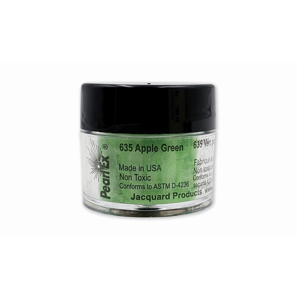 Jacquard Pearl Ex Powdered Pigments - 0.11 Oz (3 GM) Jar - Apple Green (635)
