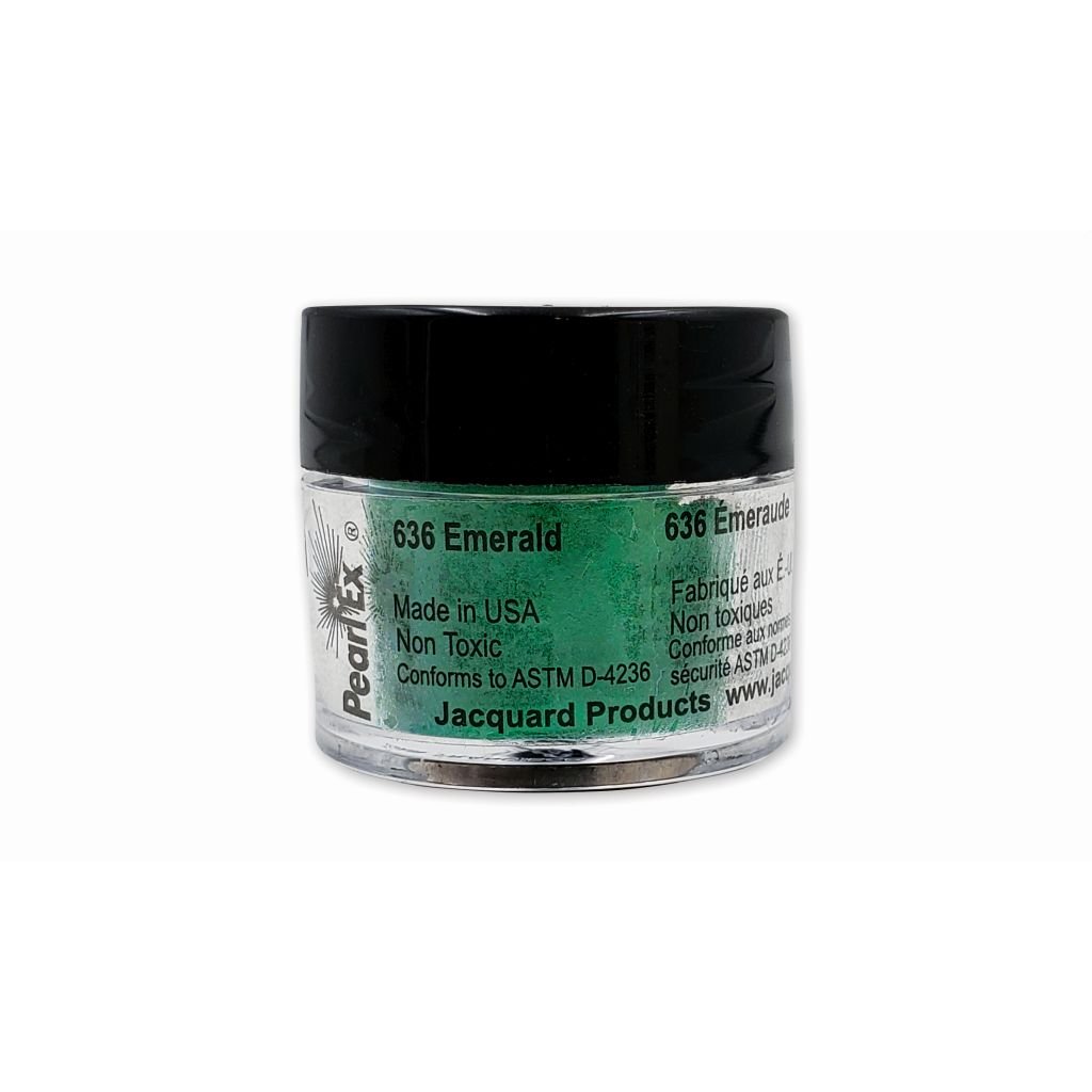 Jacquard Pearl Ex Powdered Pigments - 0.11 Oz (3 GM) Jar - Emerald (636)