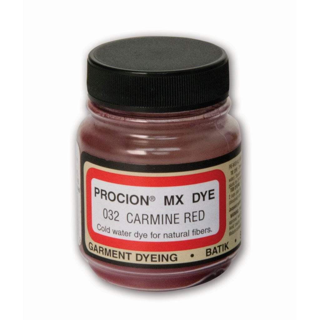 Jacquard Fabric Colours - Procion MX - Fiber Reactive Cold Water Dyes - 18.71 GM (2/3 Oz) Bottle - Carmine Red (032)