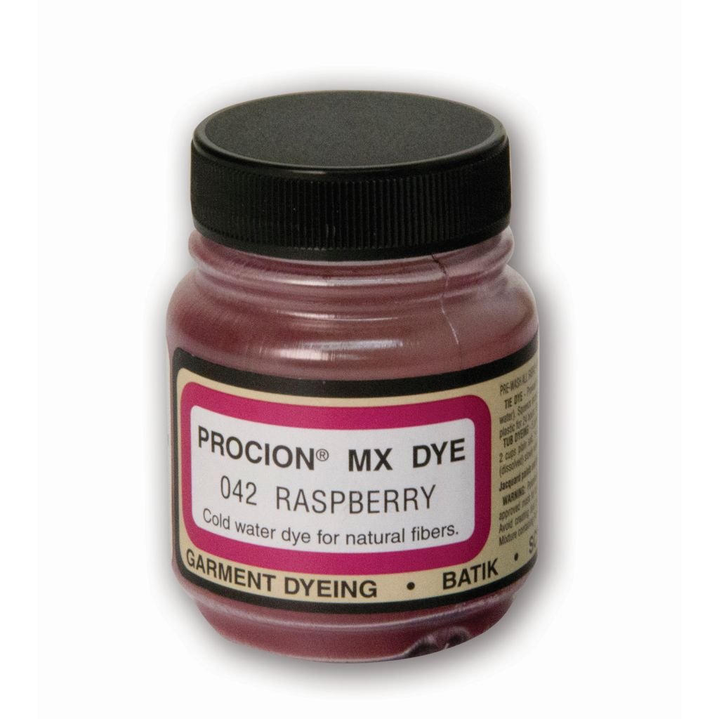 Jacquard Fabric Colours - Procion MX - Fiber Reactive Cold Water Dyes - 18.71 GM (2/3 Oz) Bottle - Raspberry (042)