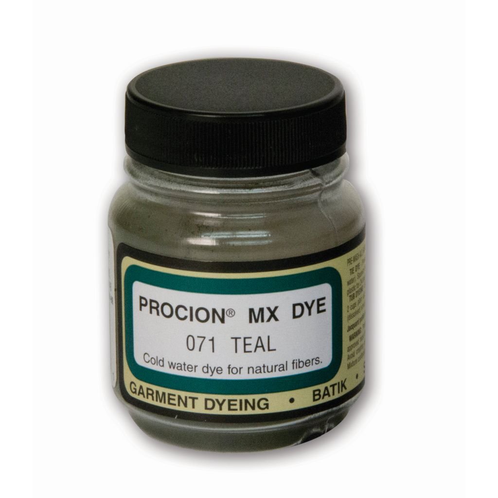 Jacquard Fabric Colours - Procion MX - Fiber Reactive Cold Water Dyes - 18.71 GM (2/3 Oz) Bottle - Teal (071)