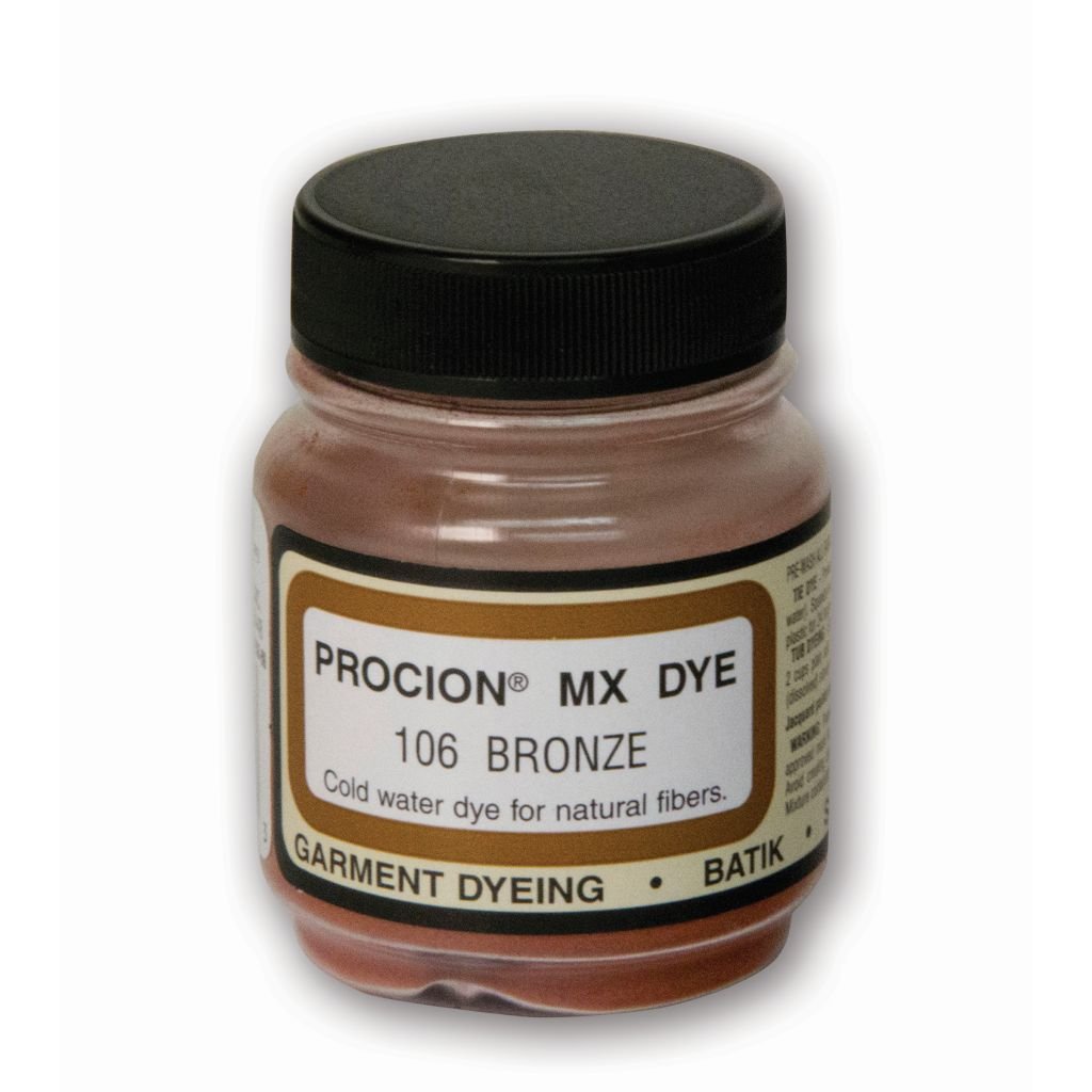 Jacquard Fabric Colours - Procion MX - Fiber Reactive Cold Water Dyes - 18.71 GM (2/3 Oz) Bottle - Bronze (106)