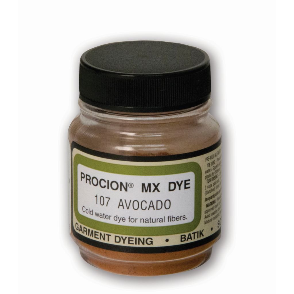 Jacquard Fabric Colours - Procion MX - Fiber Reactive Cold Water Dyes - 18.71 GM (2/3 Oz) Bottle - Avocado (107)