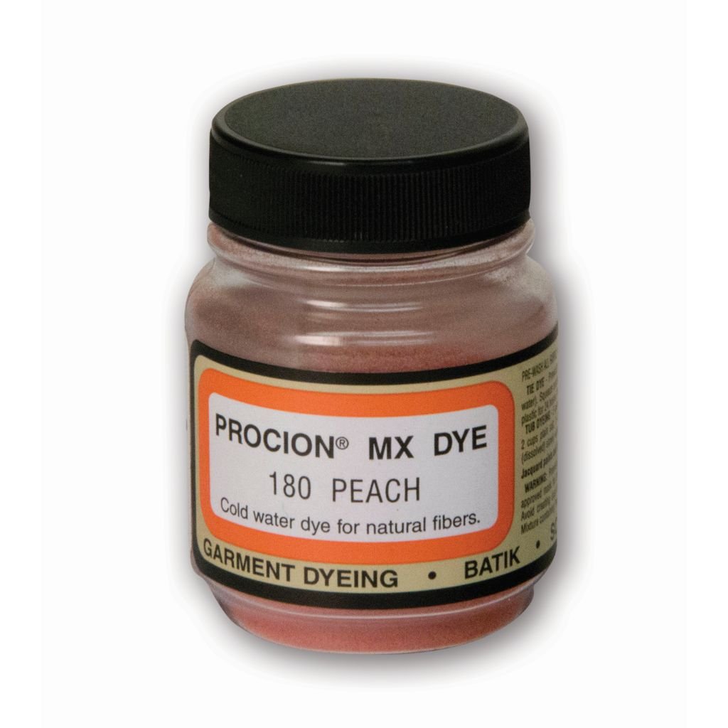 Jacquard Fabric Colours - Procion MX - Fiber Reactive Cold Water Dyes - 18.71 GM (2/3 Oz) Bottle - Peach (180)