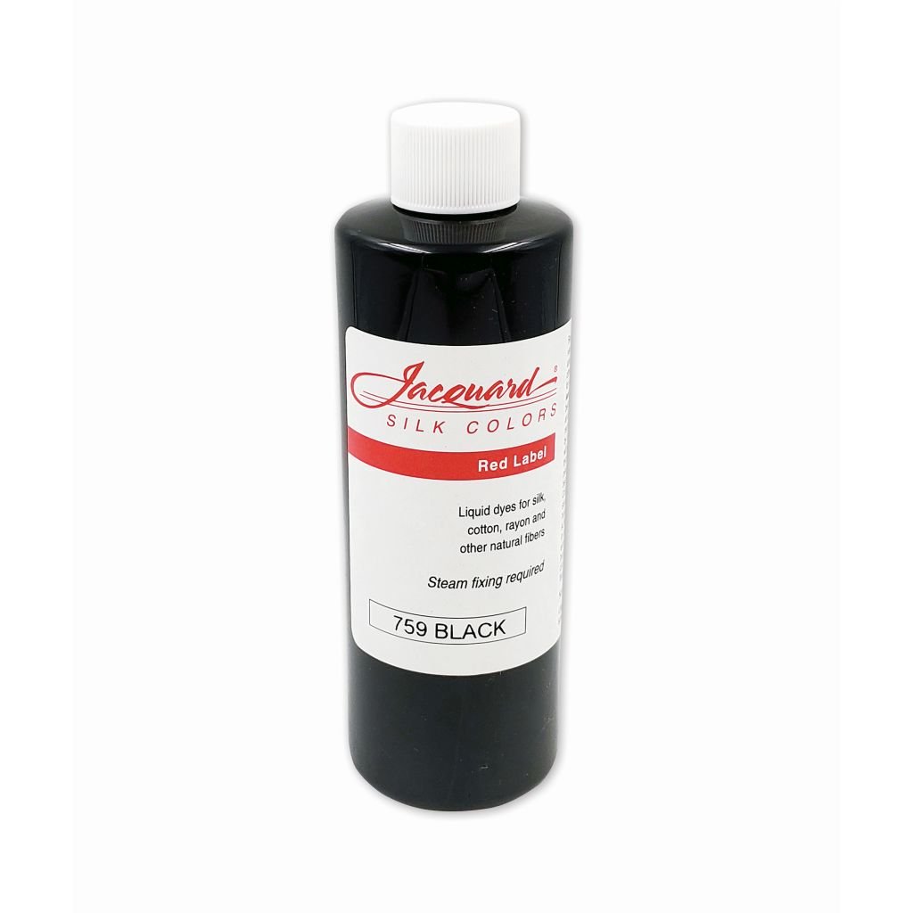 Jacquard Red Label - Silk Colour Dyes - 250 ML (8 Oz) Bottle - Black (759)