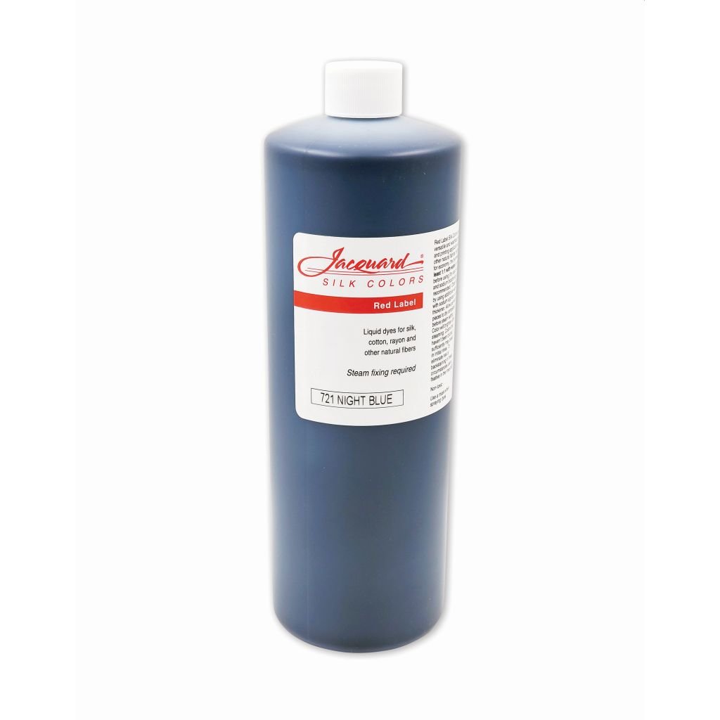 Jacquard Red Label - Silk Colour Dyes - 950 ML (1 Qt) Bottle - Night Blue (721)