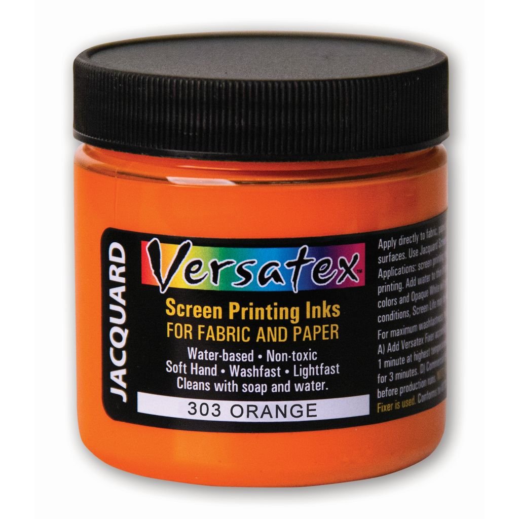 Jacquard Versatex Screen Printing Ink - 4 Oz (118.29 ML) Jar - Orange (303)