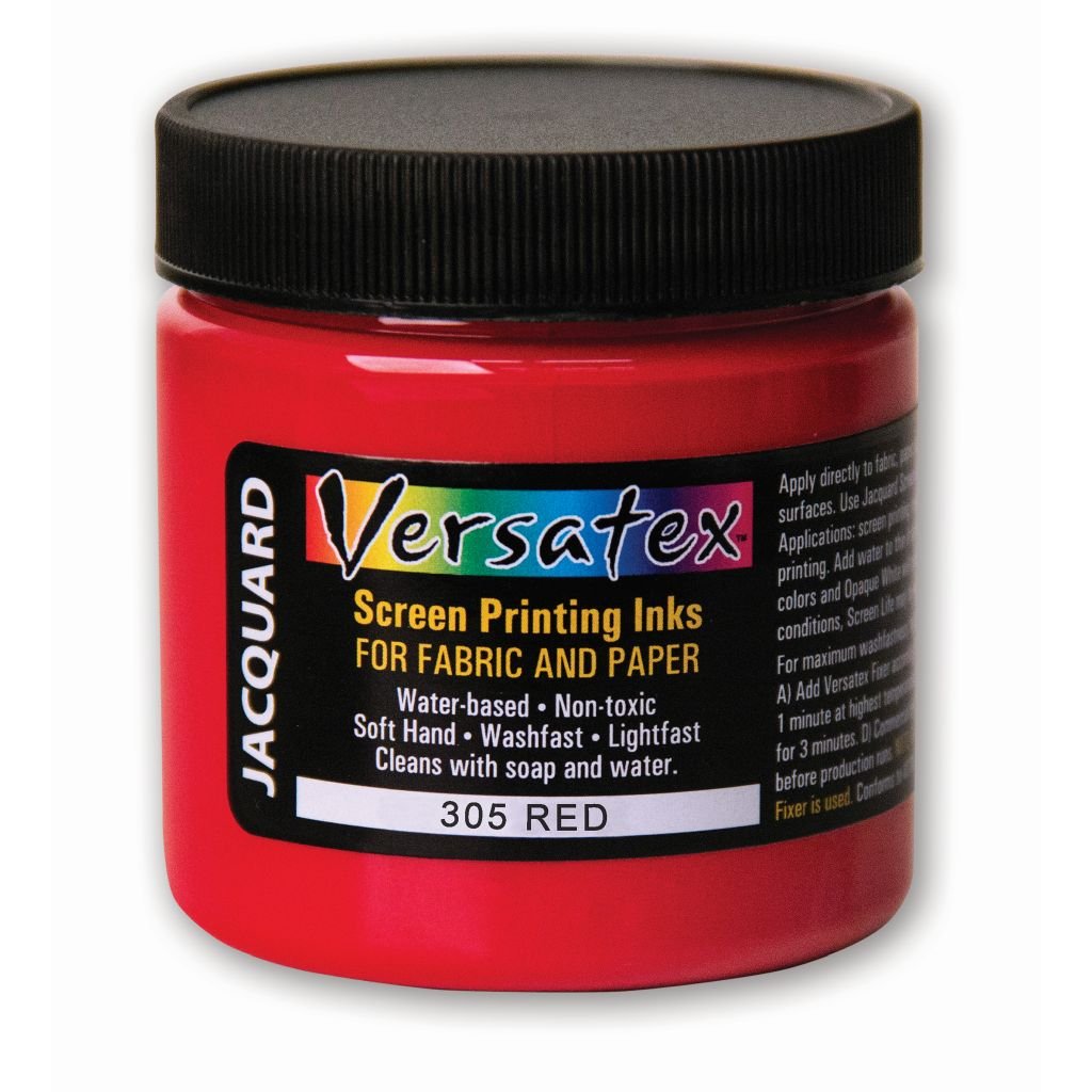 Jacquard Versatex Screen Printing Ink - 4 Oz (118.29 ML) Jar - Red (305)