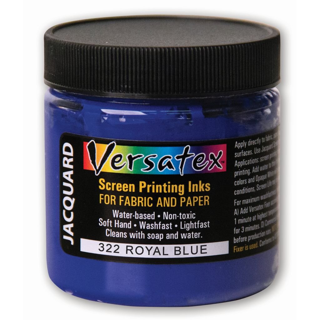Jacquard Versatex Screen Printing Ink - 4 Oz (118.29 ML) Jar - Royal Blue (322)