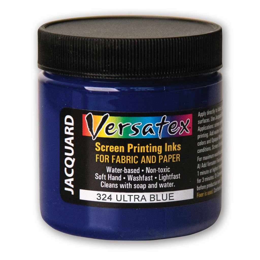 Jacquard Versatex Screen Printing Ink - 4 Oz (118.29 ML) Jar - Ultra Blue (324)
