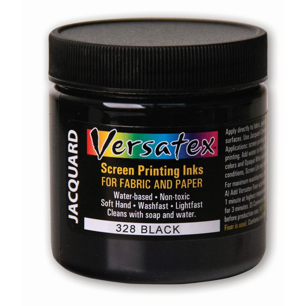 Jacquard Versatex Screen Printing Ink - 4 Oz (118.29 ML) Jar - Black (328)