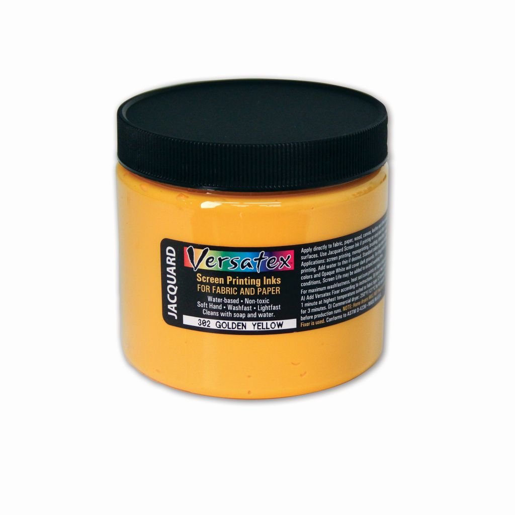 Jacquard Versatex Screen Printing Ink - 16 Oz (473.18 ML) Jar - Golden Yellow (302)
