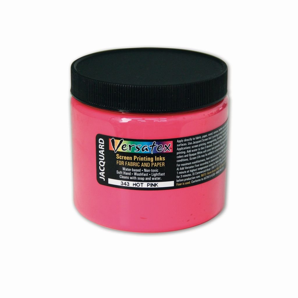 Jacquard Versatex Screen Printing Ink - 16 Oz (473.18 ML) Jar - Hot Pink (343)