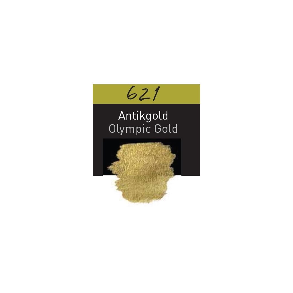 FineTec Mica Based Pearlescent Watercolour - Opaque - Professional Quality - Olympic Gold - 30 mm x 22 mm Rectangular Pan